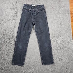 Levi's‎ 721 Wedgie Straight Corduroy Jeans Black Size 24